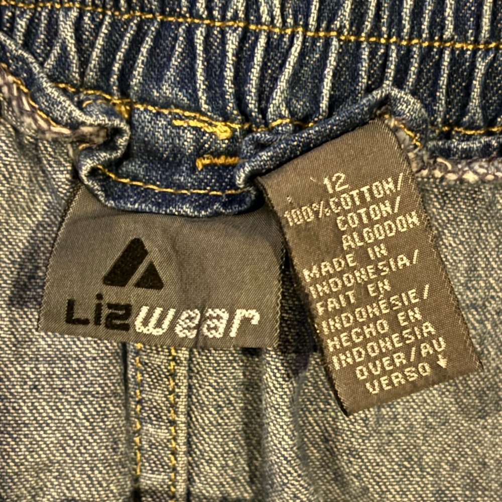 Liz Claiborne Vintage Full Length Denim Skirt Button Closer Jean Skirt Size 4 - Picture 2 of 7